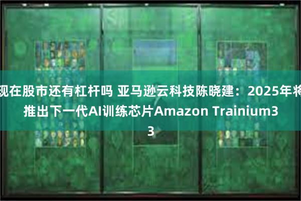 现在股市还有杠杆吗 亚马逊云科技陈晓建：2025年将推出下一代AI训练芯片Amazon Trainium3