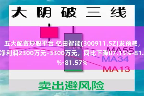 五大配资炒股平台 亿田智能(300911.SZ)发预减，预计净利润2300万元–3300万元，同比下降87.15%-81.57%