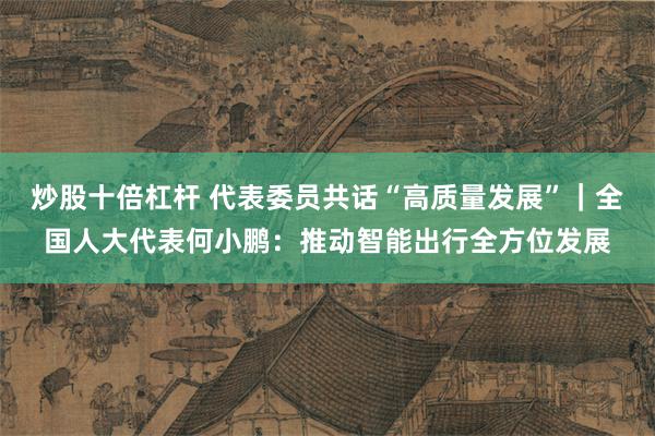 炒股十倍杠杆 代表委员共话“高质量发展”｜全国人大代表何小鹏：推动智能出行全方位发展